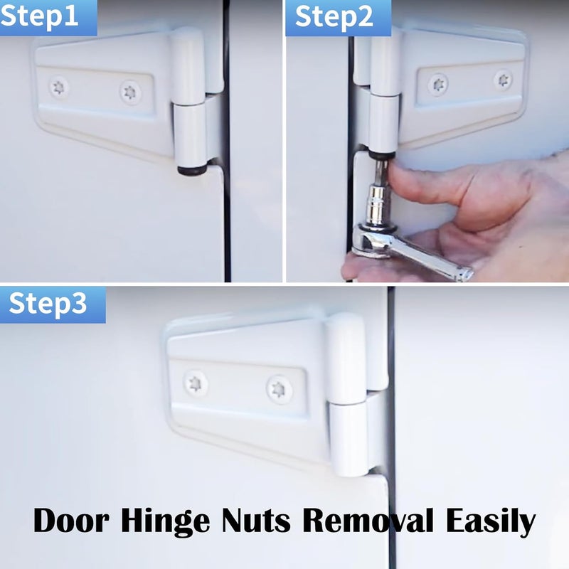 MOEBULB Door Hinge Nuts Compatible with 2007-2018 Jeep Wrangler JK JKU - 8pcs - Image 4